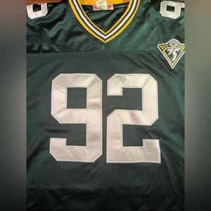 Green Bay Packers Reggie White jersey. 75th Anniversary